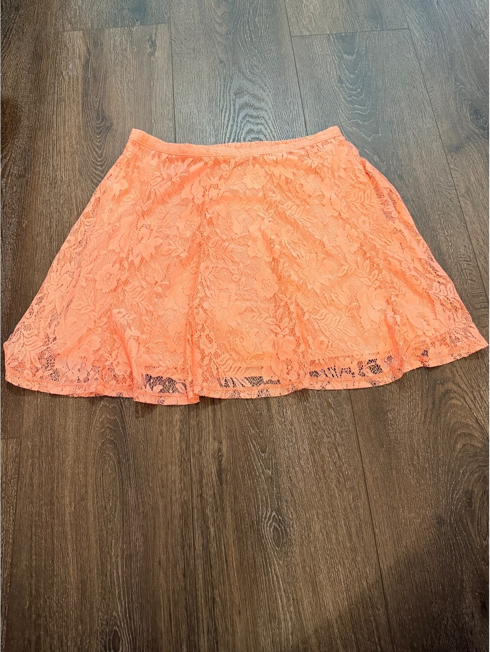 Hollister Coral Lace Skater Skirt Large NWT Mini Skirt